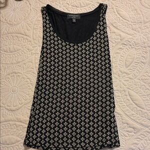 Banana republic Black and White Diamond Pattern Tank Top